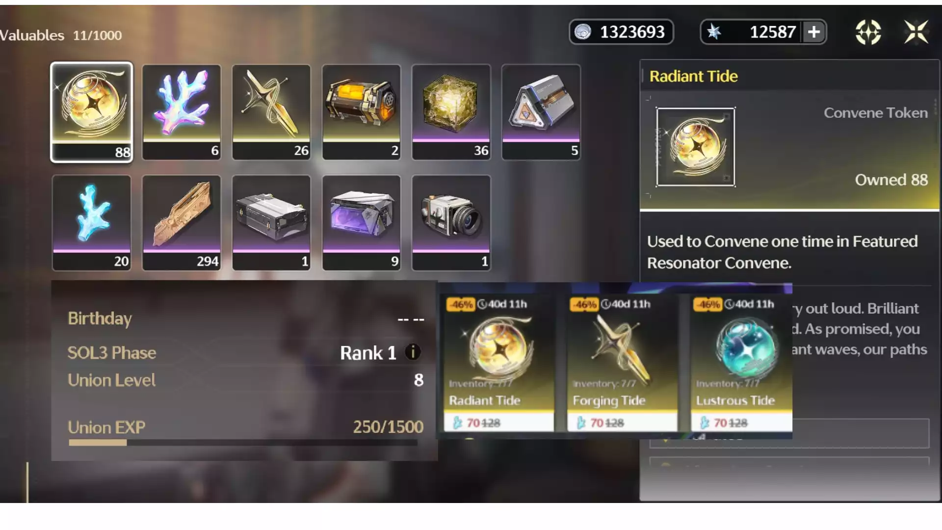 ul8 sấp sĩ 210 roll vip gần 33k đá